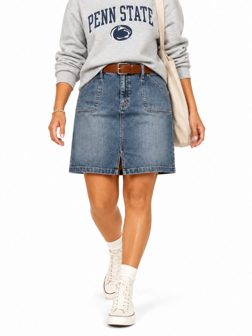 Old Navy Medium Wash Denim Westerncore Y2K VTG Classic Causal Skirt [size 12]